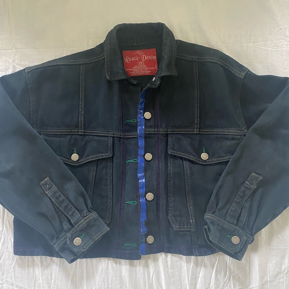Rustic Denim Black Jacket